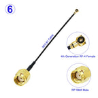 10Pcs/lot SMA to MHF4 RF0.81 Cable RP-SMA/SMA Male to IPX-4 MHF4 Female Connector WIFI Antenna Pigtail Jumper Extension RF Cable