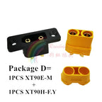 Amass XT90E-M Battery Connector XT90E Male Plug Gold-plated XT90 Mountable Connector Black Socket Or XT90H-M Quickly Charge