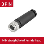 5/20PCS M8 3/4/5/6/8 Pin Sensor Connector Screw Male Female Threaded Plug Coupling Straight Aviation Eletrical Adapter