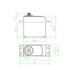 40KG Digital Servo Waterproof Large Torque Metal Gear 180° with 25T Servo Arm Digital Servo Kit for 1/8 1/10 RC Car RC Robot