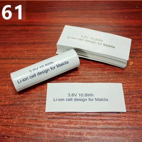 100pcs/lot 18650 lithium battery heat shrinkable skin battery packaging PVC packaging insulation sleeve DIY replacement skin