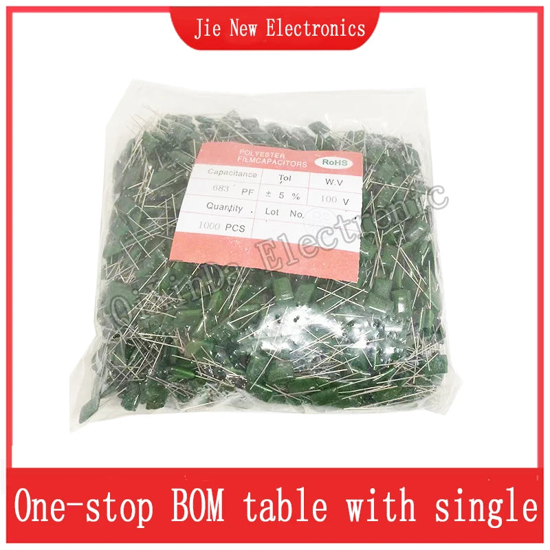 Polyester film capacitor 100V 1nF 1.5nF 2.2nF 100nF 220nF 2A102J 2A152J 2A222J 2A472J 2A103J 2A223J 2A473 2A104J 2A154J 2A474J