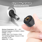 Temperature Warning Fuel Save Tire Pressure Monitoring System Solar TPMS With 4 External Sensors Car Tyre Pressure Monitor
