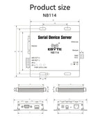 Ethernet Serial Sever RS485 to RJ45 Rail Industrial Standard AC/DC/POE Data Transmission Transceiver CDEBYTE NA111 Series