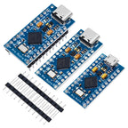 Pro Micro ATmega32U4 5V 16MHz Replace ATmega328 For Arduino TYPE-C  With 2 Row Pin Header For Leonardo Mini Usb Interface Pro
