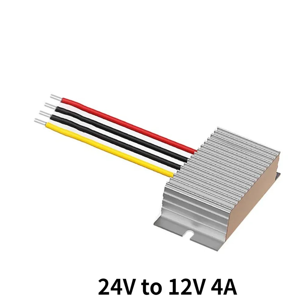 24V to 12V 1A-5A Buck Model Converter 60W Waterproof DC Step Down Model Power Converter Buck Voltage Regulator for Cars