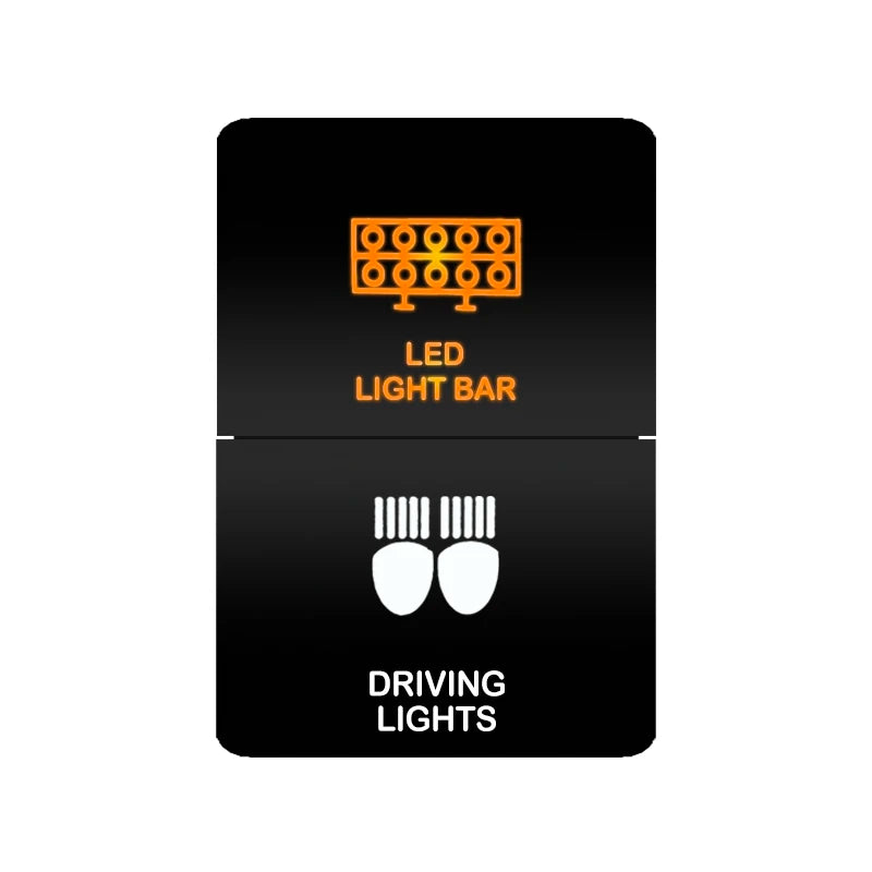 Car Push Switch Dual ON OFF Button Led Bar Roof Lights Fog Spot Driving Lights Button For Toyota 4Runner Hilux RAV4 Prado Camry