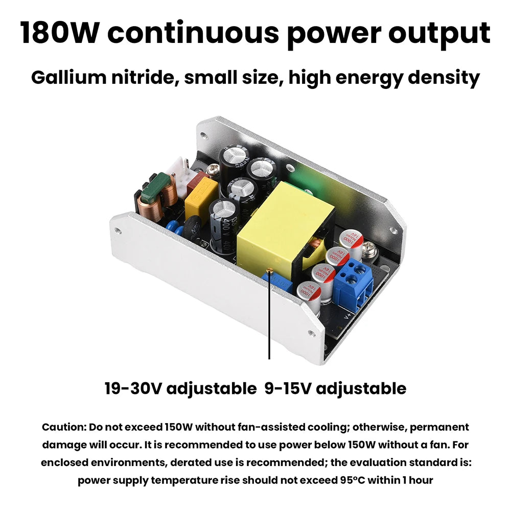 180W/120W High-Power Switching Power Supply Module Board AC190-265V to DC 9V-30V/AC100-265V To DC 9V-30V Adjustable Power Module