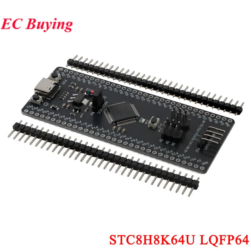 STC8H8K64U STC32G12K128 LQFP64 DIP40 8051 Microcontroller Core Learning Development Board Module USB Download Burning Simulation