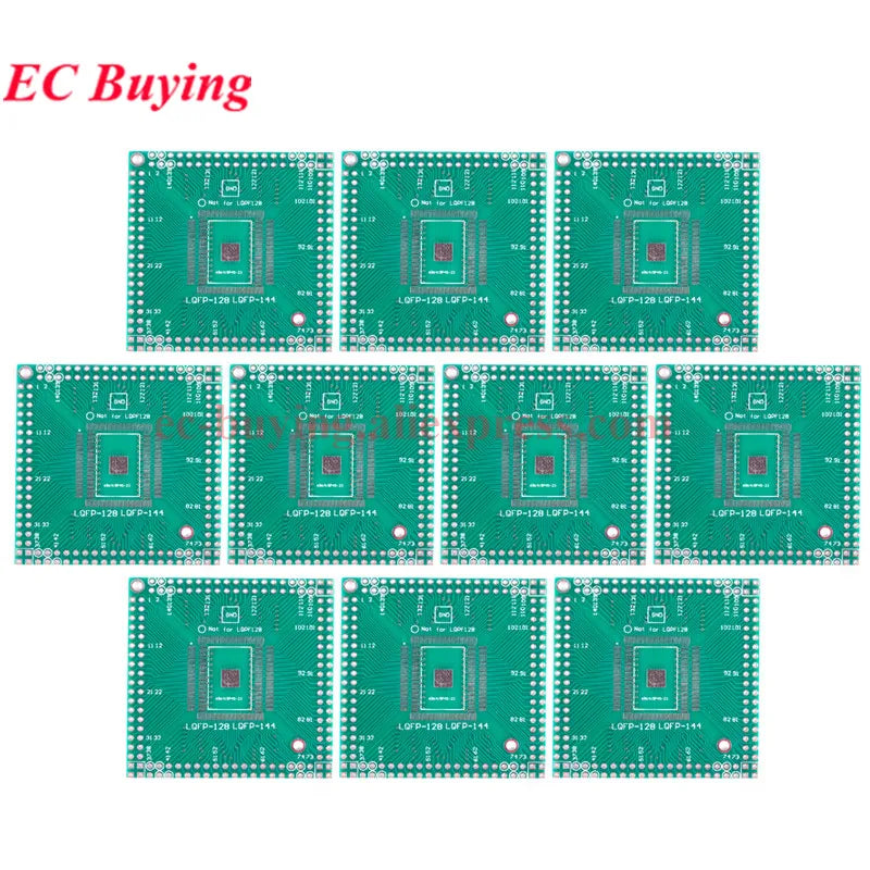 1-10Pcs QFP EQFP TQFP LQFP144 LQFP128 SMD Turn DIP Adapter PCB Pinboard SMT to DIP128/144 Converter 0.5mm Pitch IC Test Transfer