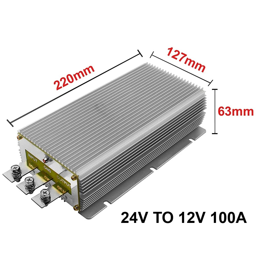 24V to 12V 13.8V 120A 100A 80A DC DC Step Down Converter 24V-13.8V Buck Regulator Voltage Transformer Stabilizer for Cars Module