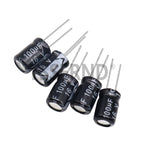 120pcs 0.22UF - 470UF 12Values*10pcs Aluminum Electrolytic Capacitor Assortment Kit Capacitance Pack 0.47UF 10UF 100UF 16V 50V