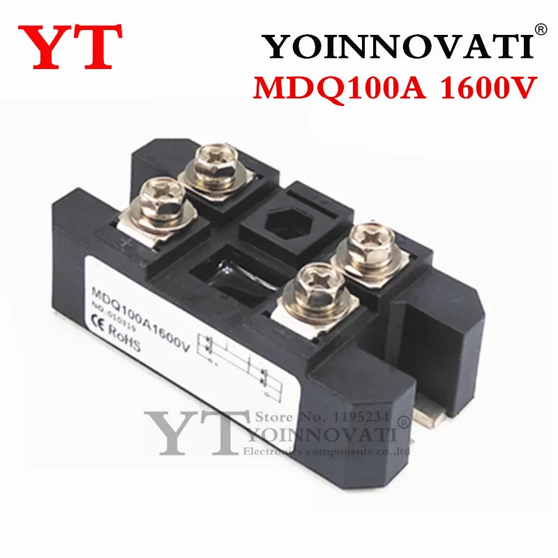 1PCS 100A MDQ100A MDQ100A 1600V Single-phase rectifier bridge AC-DC Module MDQ100A1600V