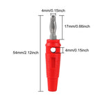 10Pcs 32A High Current Screw Type 4mm Banana Plugs Male Stackable Connector Speaker Cable Adapter 4mm High Current Banana Plugs