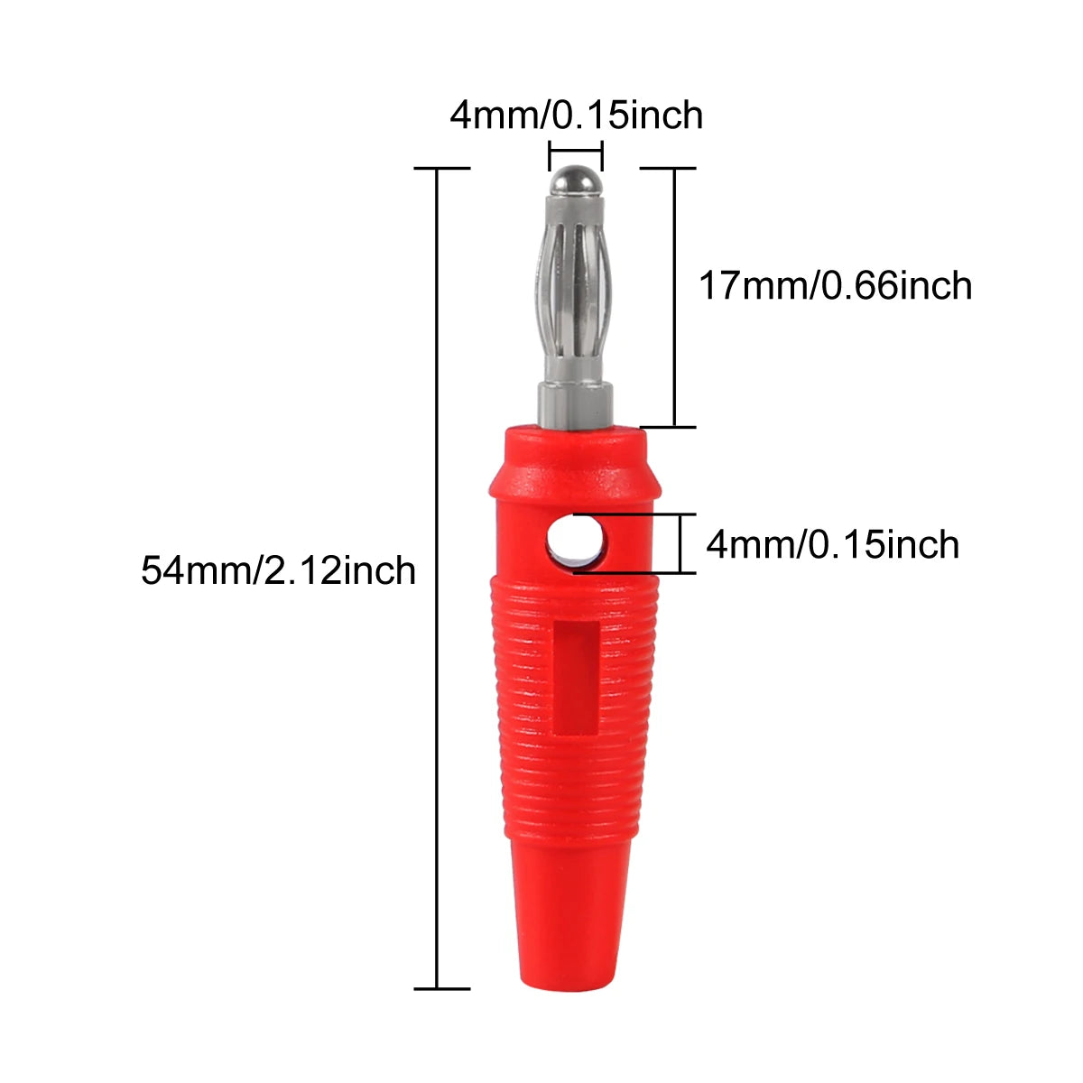 10Pcs 32A High Current Screw Type 4mm Banana Plugs Male Stackable Connector Speaker Cable Adapter 4mm High Current Banana Plugs