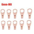 10/25/50/100pcs Copper Lug Ring Wire Connectors Bare Cable Electric Crimp Terminal SC6-6 SC6-8 SC10-6 SC10-8 SC16-6 SC25-6