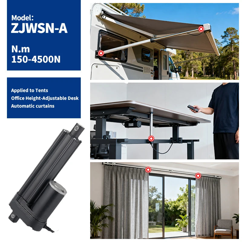 SMSAN 12V Linear Actuator 4500N 450mm Stroke Linear Drive Electric Motor For automated customization