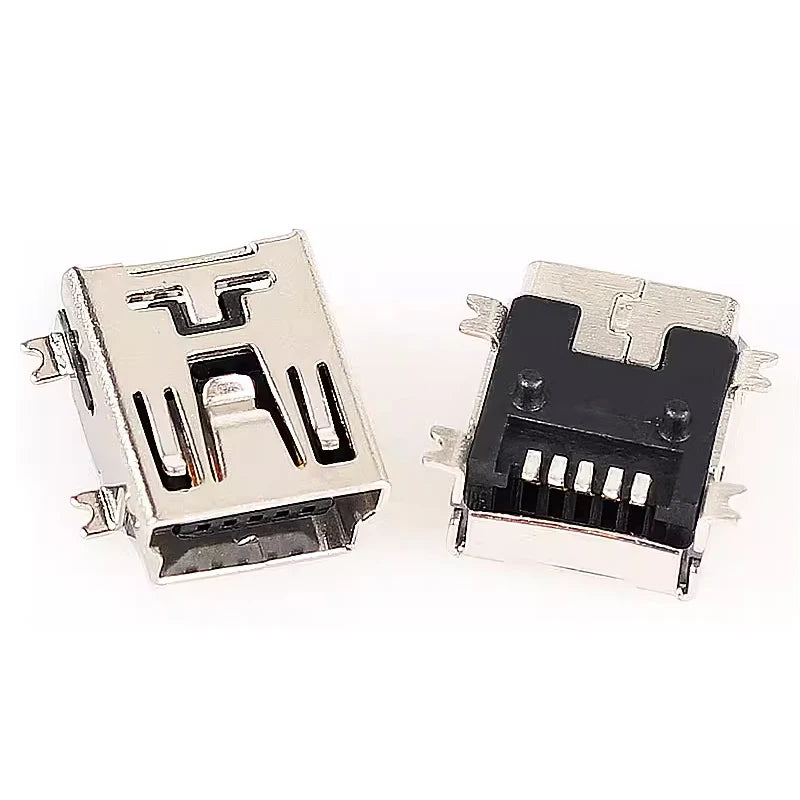 10PCS Mini USB SMT SMD DIP 5 Pin Female Mini Type B Socket Connector Plug Straight DIP Jack Tail Connector Plug-in MINI USB