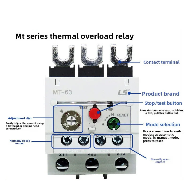 MT-32/3H 3P Thermal Overload Relay 4-6A 5-8A 6-9A 7-10A 9-13A 12-18A 16-22A 18-25A 22-32A 28-40A