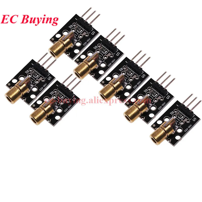 20Pcs/1pc KY-008 650nm Laser Sensor Module 6mm 5V 5mW Red Laser Dot Diode Copper Head for Arduino Transmitter TL Transducer