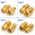 5/20PCS Connector SMA To SMA/ RP-SMA To SMA / RPSMA Male Plug & Female Jack Slide-on Straight RF Coax Adapter Connector