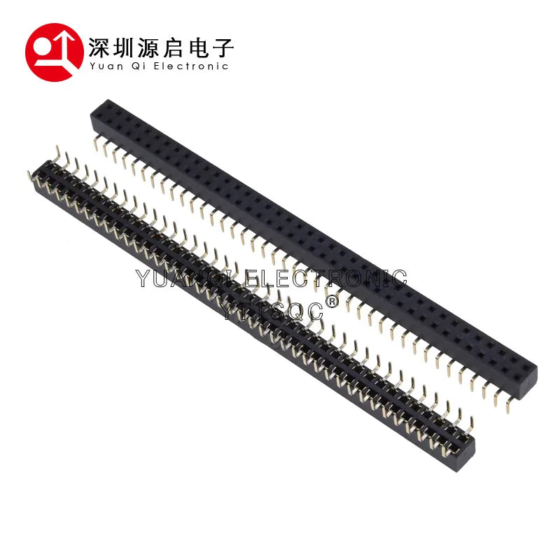 2.54mm Double Row Female Centipede Feet Pins Breakaway PCB Board Pin Header Socket Connector Pinheader 2*3/5/6-40Pin For Arduino