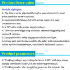 Smart Electronics 5V-30V Micro USB Power Adjustable Delay Relay Timer Control Module Trigger Delay Switch