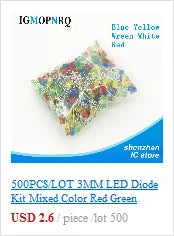 1Reel 4000pcs 0603 SMD LED  light  Yellow Red  Green Blue White new and