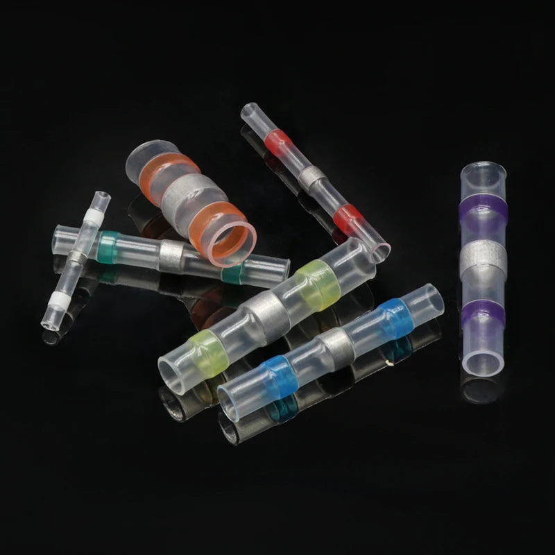 Solder Seal Wire Connectors 3:1 Shrinkage Rate Waterproof Electrical Cable Terminals Heat Shrink Tube Electrical Butt Splice