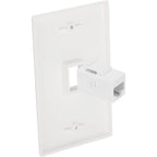 ZoeRax 0/1/2/3/4/6-Port Keystone Jack Wall Plate, Low Profile RJ45 Wall Plate for Keystone Jacks in White