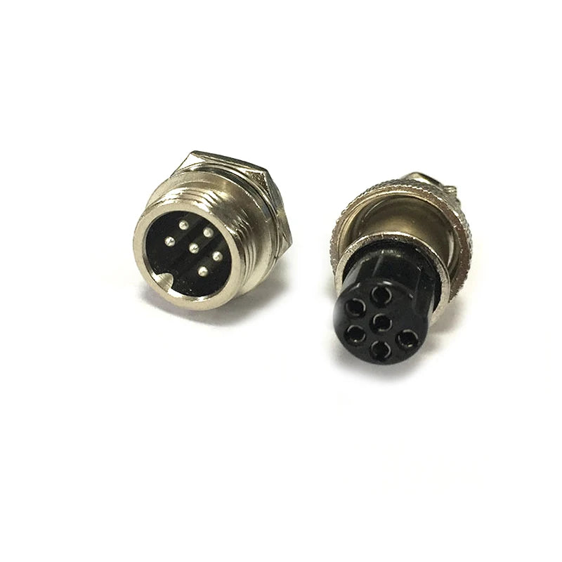 1 Set GX12 Nut Type Male & Female Electric Wire Panel Connector 2/3/4/5/6/7 Pin 12mm Circular Power Aviation Socket & Plug NEW