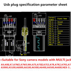 For Sony Camera Camera plug Multi  USB Female Socket Detection Multi 15-pin USB Plug (male)DIY Welding Wire Suitable