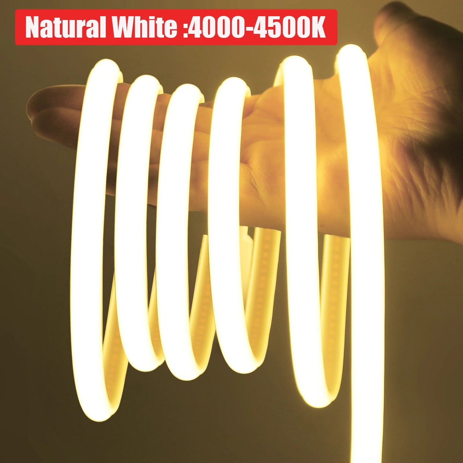 Dimmerable 220V COB Strip Red/Ice Blue/Pink/Yellow/Green/Pink/White 3000K 4000K 6000K Waterproof Flexible Ribbon LED Neon Light