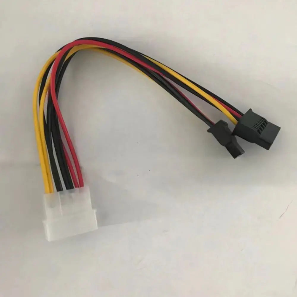 Molex to SATA Dual Hard Drive Power Lead 4 Pin to 15 Pin 7.48in SATA Power Splitter Power Splitter Y Cable Power Extension Cable