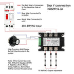 Three Phase AC Voltage Regulating Module Power Regulator Thyristor 380V Solid State Relay Dimming 25A-400A Potentiometer Control