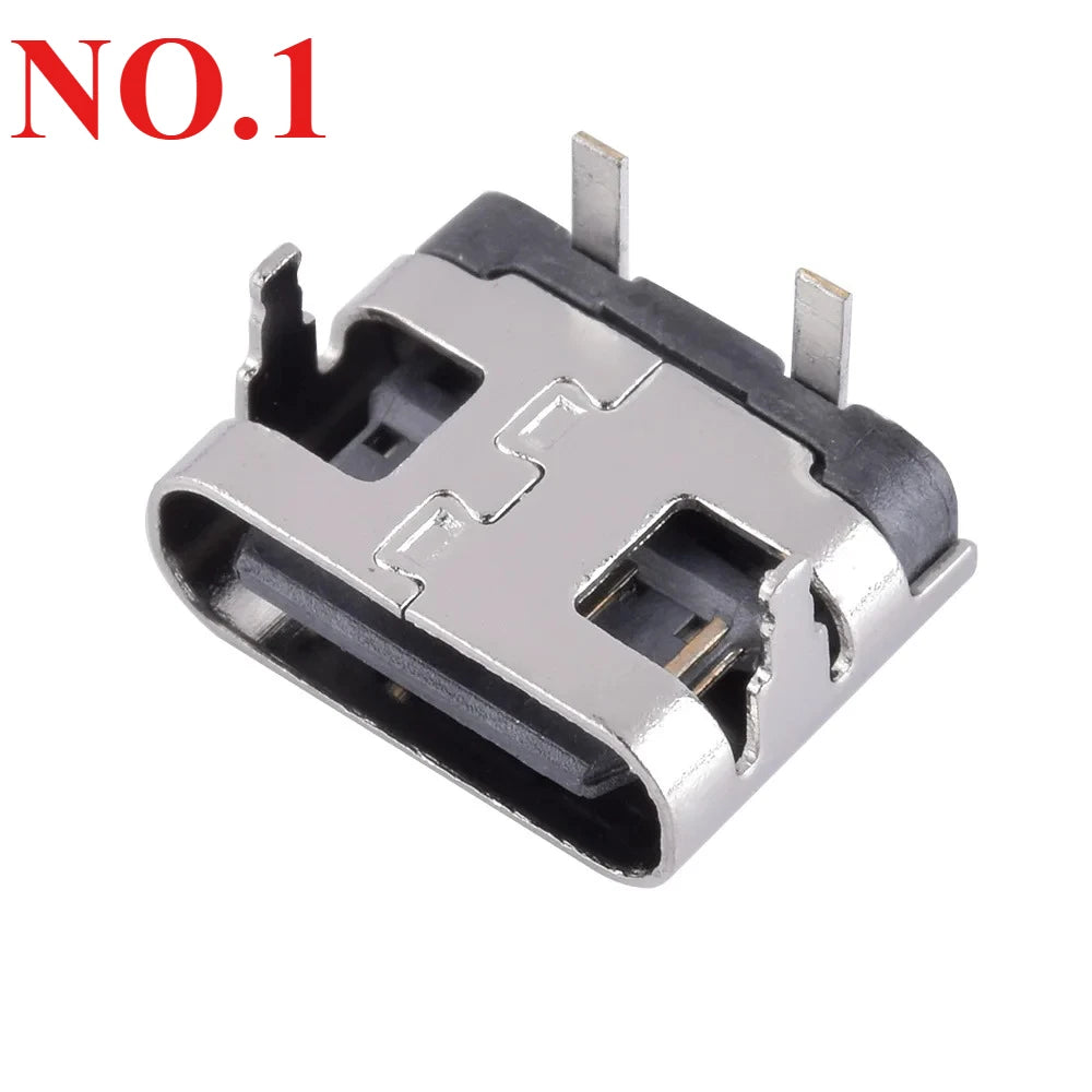 10Pcs USB Connector Type C Female Charging Port Jack 2/4/6/16 Pin Type-C Socket PCB Soldering SMD SMT DIY Repair Type C Adapter