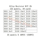 SMD Resistors KIT SMD capacitors kit 0402 0603 1206 0201 0805 1210 2010 1% 170 Values 400 Values 0R-10M ferrite bead sample book