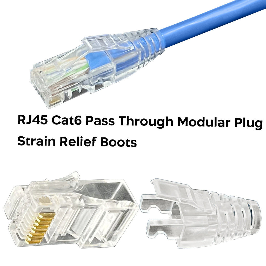Patchtek RJ45 CAT6 CAT5e Adapter Cap Ethernet Network Cable Connector Plugs RJ45 Caps Cat 5 LAN Cable Connector Boot Cover