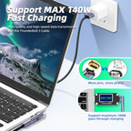 USB4.0 Thunderbolt3 Magnetic USB C To Type C Adapter 140W 40Gbps Fast Charging Magnet Charge Converter Cable 8K@60Hz USB-C Adapt