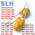 10PCS DIP Tantalum capacitor 35V 15UF 15U 156L 22UF 22U 226L 33UF 33U 336L 47UF 47U 476L 68UF 68U 686L 100UF 100U 107L