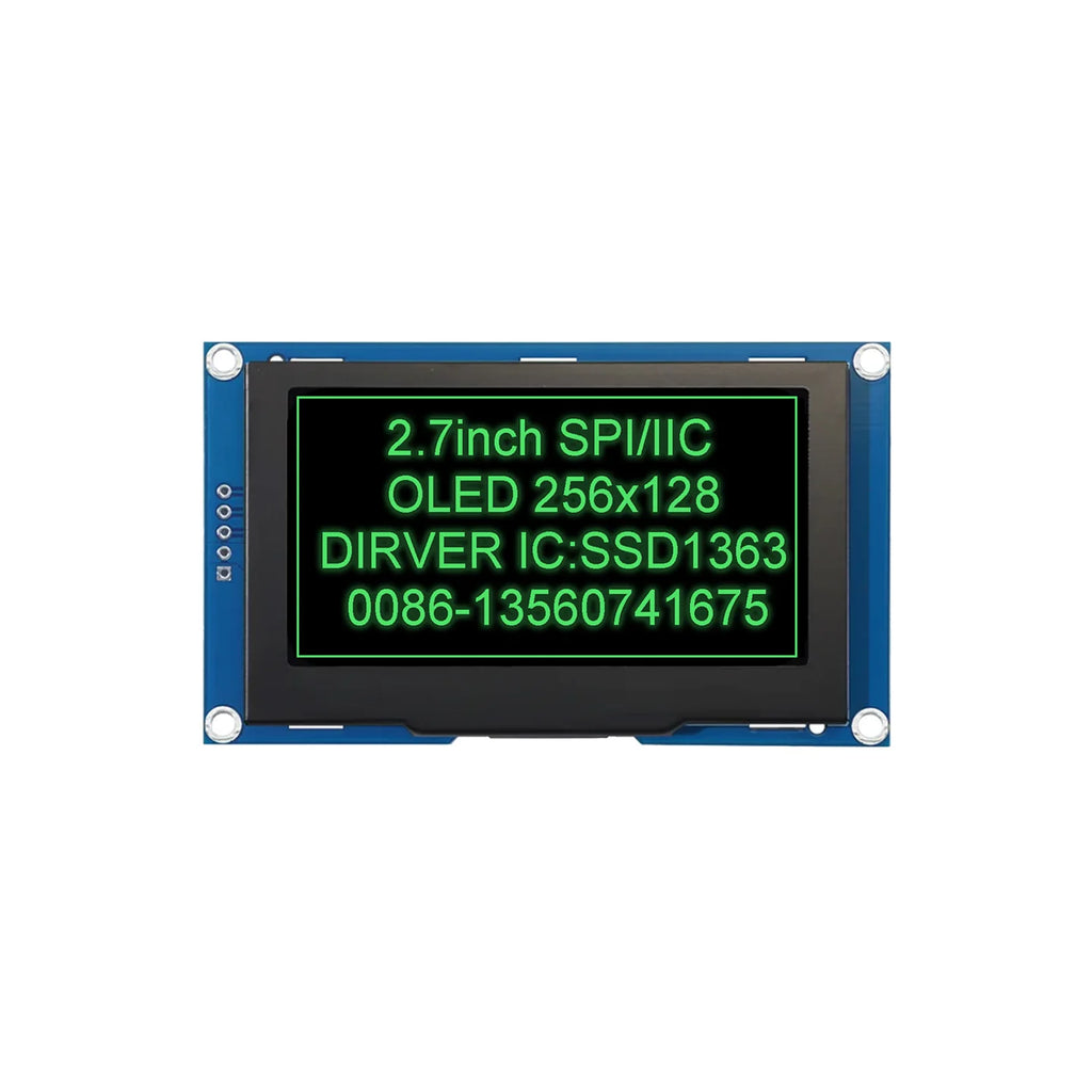 2.7 Inch 256*128 OLED Display Screen COG SPI IIC I2C interface 4PIN 7PIN 30PIN LCD Panel 256x128