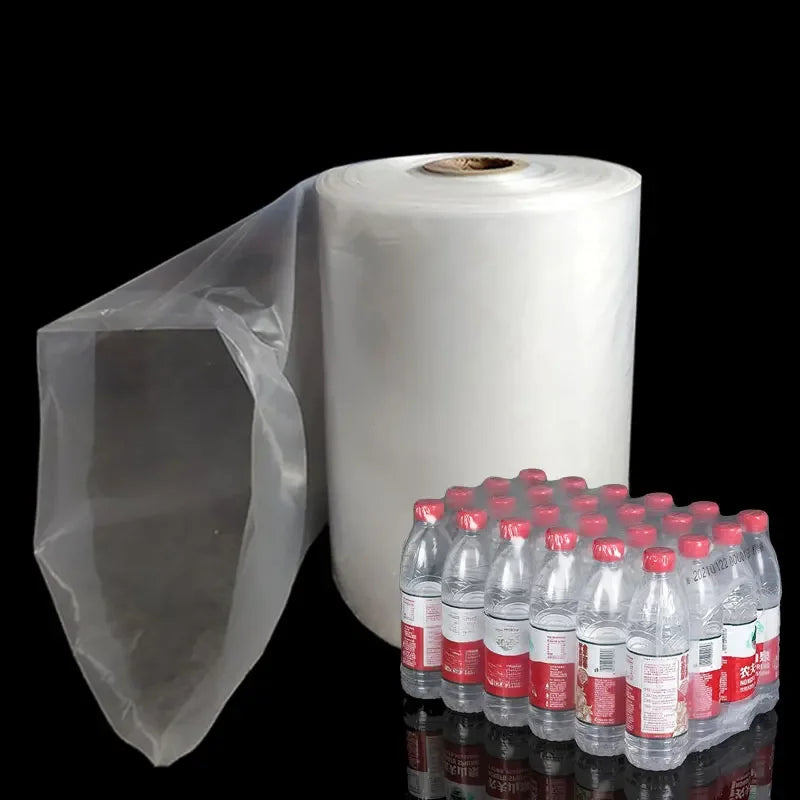 PE Heat Shrink Film Mineral Water Beverage Packaging Film Thickening Tear Resistance Plastic Pack Cylinder Films Shrink Bag Tube