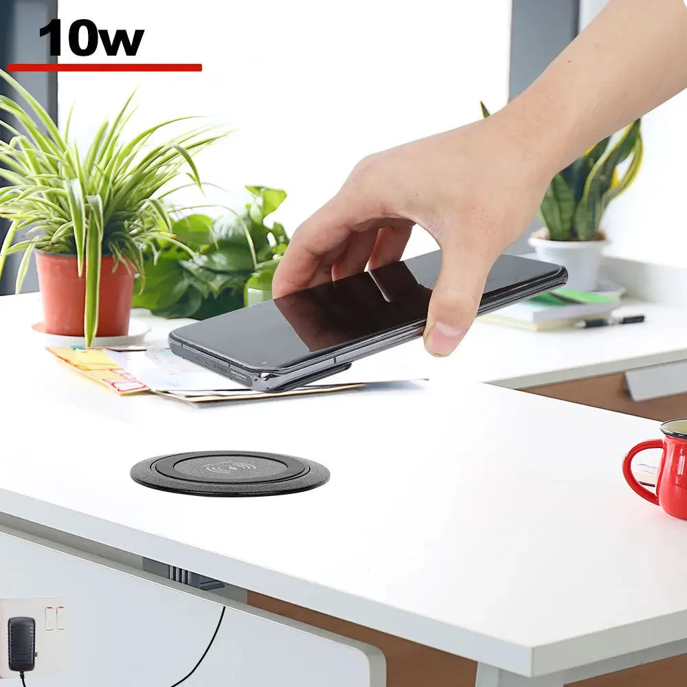 QI 3 in 1 Wireless Charger Built in Type-C USB Ports Desktop Embedded Charging Station for iPhone 13 Xiaomi Airpods Mobile Phone