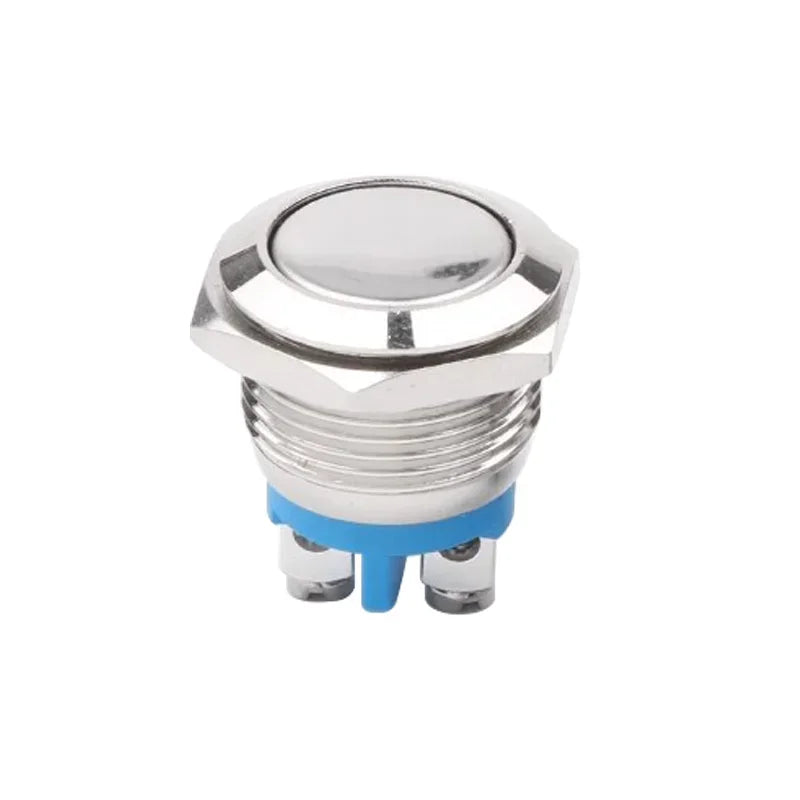 16mm Flat/High/Round Head Waterproof Momentary Reset Metal Push Button Switch Screw Terminal Car Engine Doorbell PC Power Switch