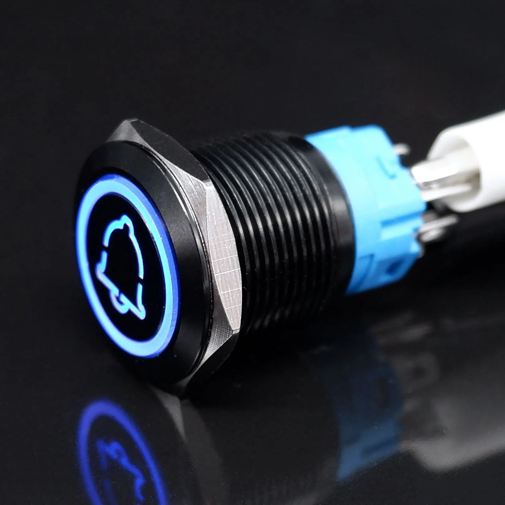 16/19/22mm Custom Metal Push Button Switch with Wire Laser Luminous Waterproof Latching Momentary 12V 220V 5V Motorcycle Switch