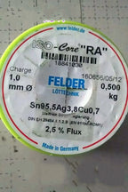 10Meters German original FELLDER RA Series Lead-Free Silver-Containing Solder Wire 3.8%Ag 1.0mm Wire Diameter silver solder