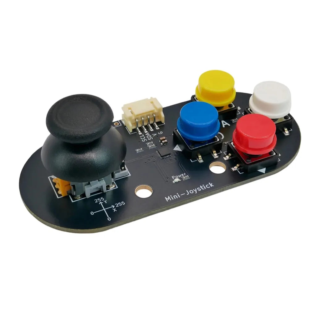 Mini-Joystick Module with I2C Interface 5 Buttons + Analog Thumbstick X/Y Axis for Arduino ESP32 micro:bit
