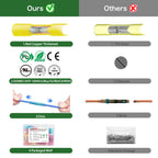20/50/100PCS Heat Shrink Butt Wire Terminal Kit Waterproof Shrinkable Solder Crimp Splice Electrical Cable Joint Tube Connector
