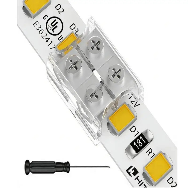 10Pcs Screw Fixing Solder-Free LED Strip Connector 2 Pin Quick Wire Connector For 8mm/10MM LED Light Strip Terminal Adapter