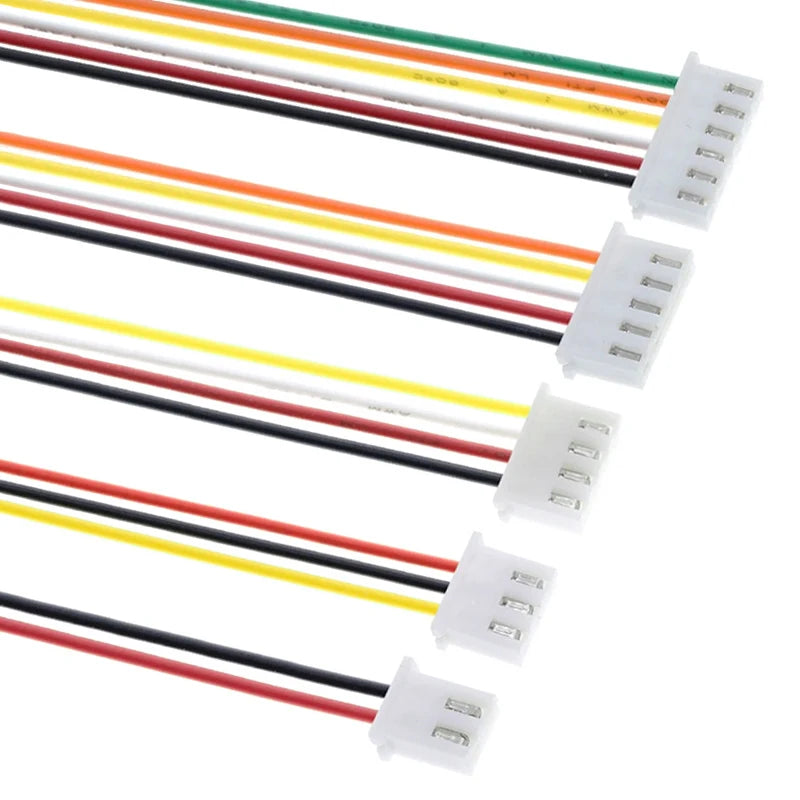 10PCS JST XH2.54 XH 2.54mm Wire Cable Connector 2/3/4/5/6/7/8/9/10/12 Pin 2.54MM Pitch  Plug 10CM/20cm/30CM Wire Length 26AWG